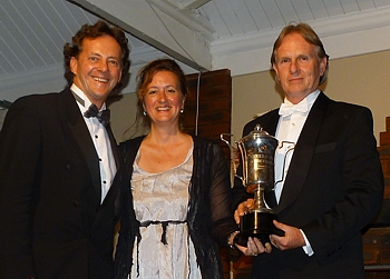 Ian Todd and Keith Russon receiving the KZN Breeders Award for Outstanding Breeding Achievement in 2012. Photo: Taryn Crawford
