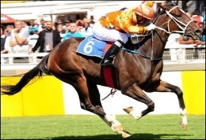 King's Temptress, anhiliating the field in the SA Fillies Nursery Grade 2 on her debut at the track. Image: Sporting Post