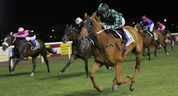 Classic Illusion waltzing home with the Gr 3 Flamboyant Stakes. Image: Gold Circle