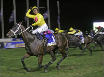 Tales Of Bravery by Kahal, winning the Gr 2 Drill Hall Stakes last night. Image: Gold Circle