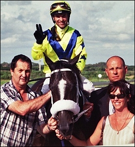 Tomcat, with his winning connections. Image: Racing Association