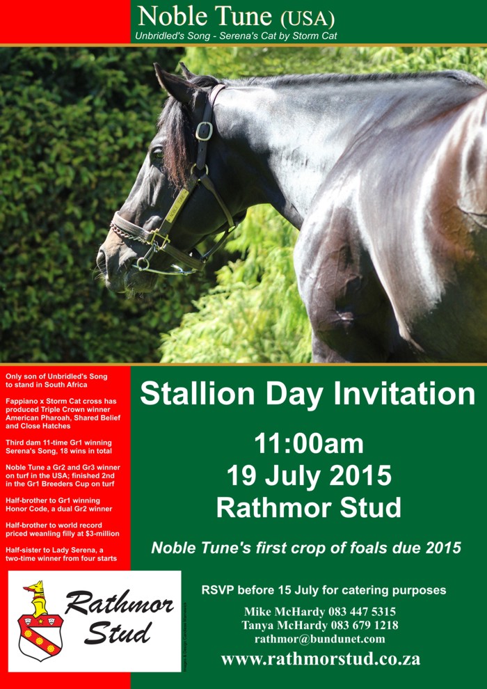 Invitation: Noble Tune Stallion Day