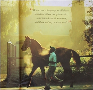 One of the pages in the Summerhill Sires Brochure. A.P. Arrow with his handler