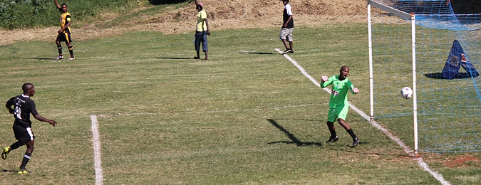 Yellow Star score their first goal. Image: Candiese Marnewick