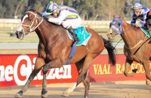 In A Rush winning the Gr 2 Emerald Cup. Image: sportingpost.co.za