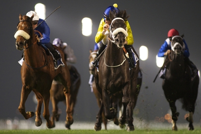 The Apache taking home the Gr2 Al Rashidiya. Image: Andrew Watkins