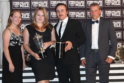 Jessica and Alex collect KZN Breeders Outstanding Three Year Old Colt for Futura. Image: Bay Media