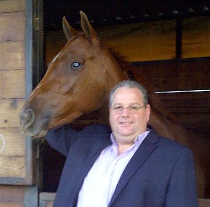 Proud breeder Manny Testa of Midlands Thoroughbreds with Virgo's Babe after her five length Gr 2 win. Image: Manny Testa